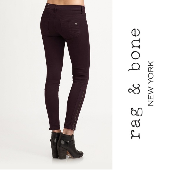 rag & bone Denim - RAG & BONE Jeans Devi Skinny Ankle Zip Twill Pant